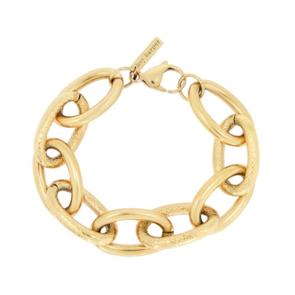 Hey Harper Eloise Bracelet $84 Gold Chunky Link Chain Waterproof Tarnish Free
